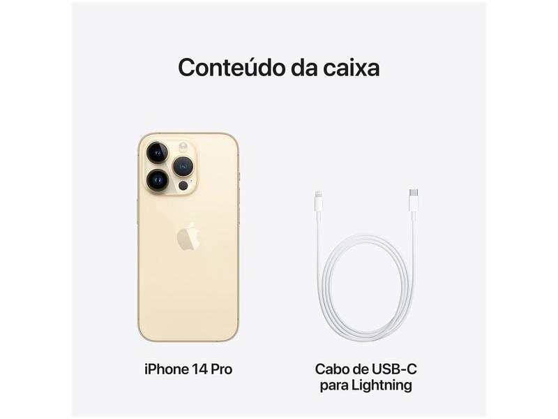 Apple iPhone 14 Pro 256GB Dourado 6,1” 48MP - iPhone 14 Pro
